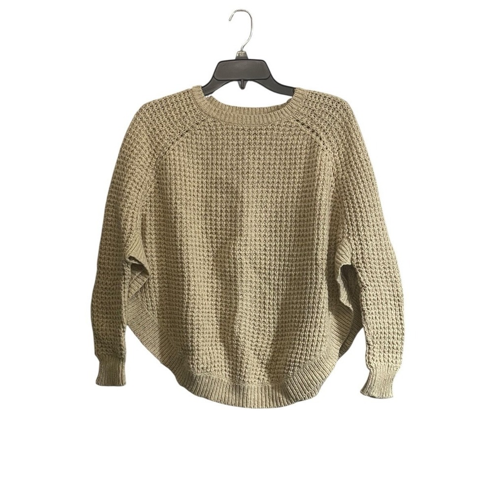Lauren Ralph Lauren Small Waffle Knit Sweater Relaxed Curve Hemline Oversized